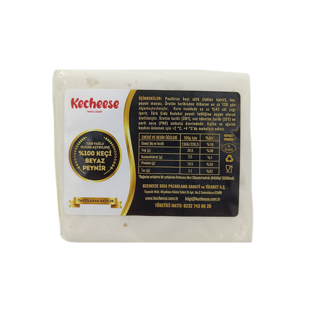 Kecheese Tam Yağlı %100 Keçi Olgunlaştırılmış Beyaz Peynir