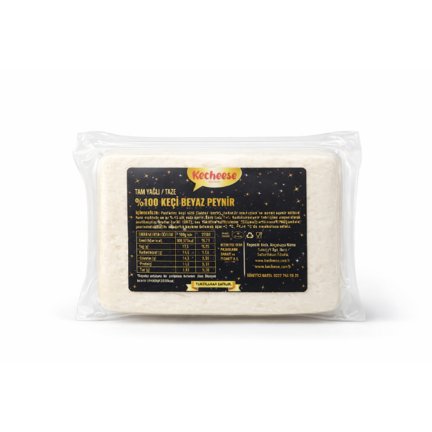 Kecheese Tam Yağlı %100 Keçi Taze Beyaz Peynir 1 Kg
