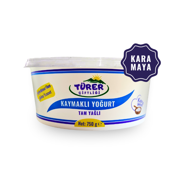 Türer Çiftliği Tam Yağlı Kaymaklı Yoğurt 750 Gr