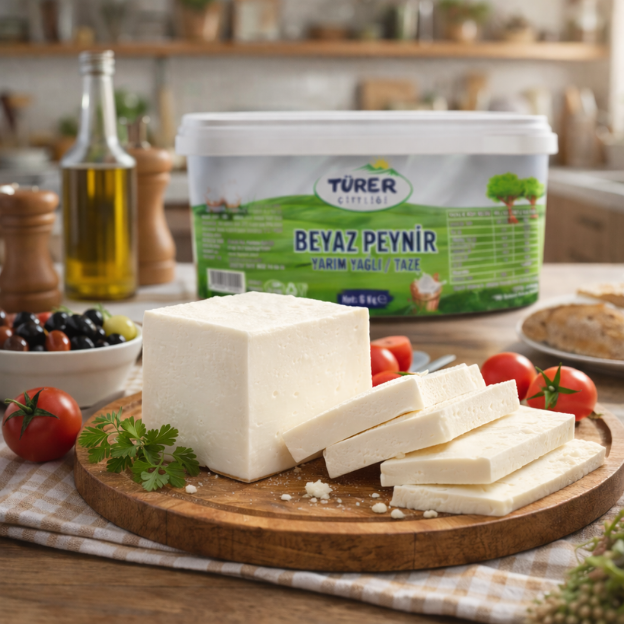 Türer Çiftliği Yarım Yağlı Beyaz Peynir 6 Kg