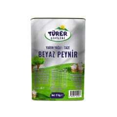 Türer Çiftliği Yarım Yağlı Beyaz Peynir 17 Kg Teneke