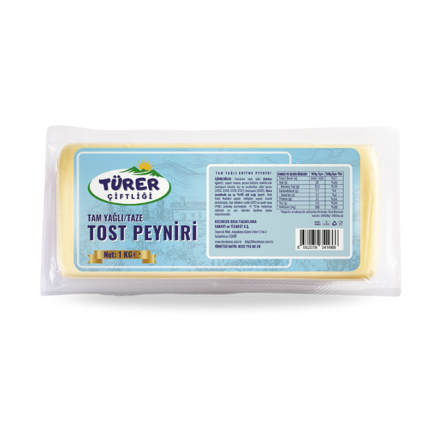 Türer Çiftliği Tam Yağlı Eritme Tost Peyniri 1 Kg